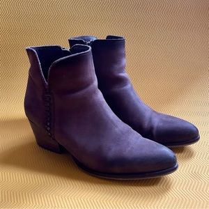 Brown leather boots